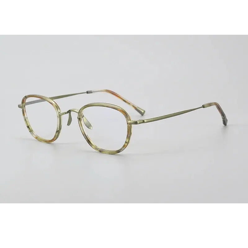 Chashma Unisex Full Rim Polygon Titanium Acetate Eyeglasses 881750