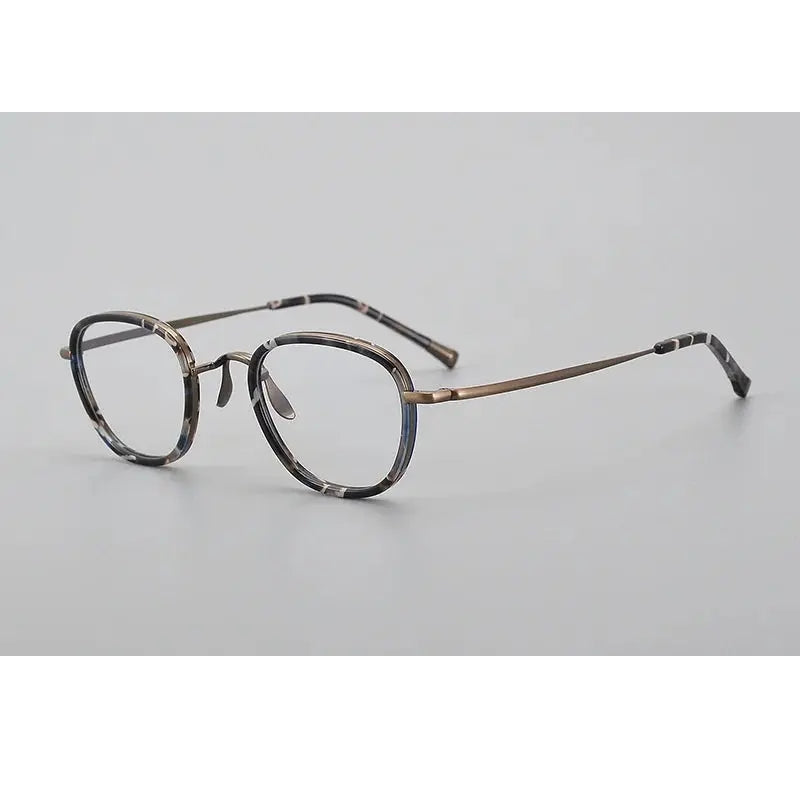 Chashma Unisex Full Rim Polygon Titanium Acetate Eyeglasses 881750