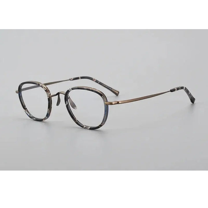 Chashma Unisex Full Rim Polygon Titanium Acetate Eyeglasses 881750