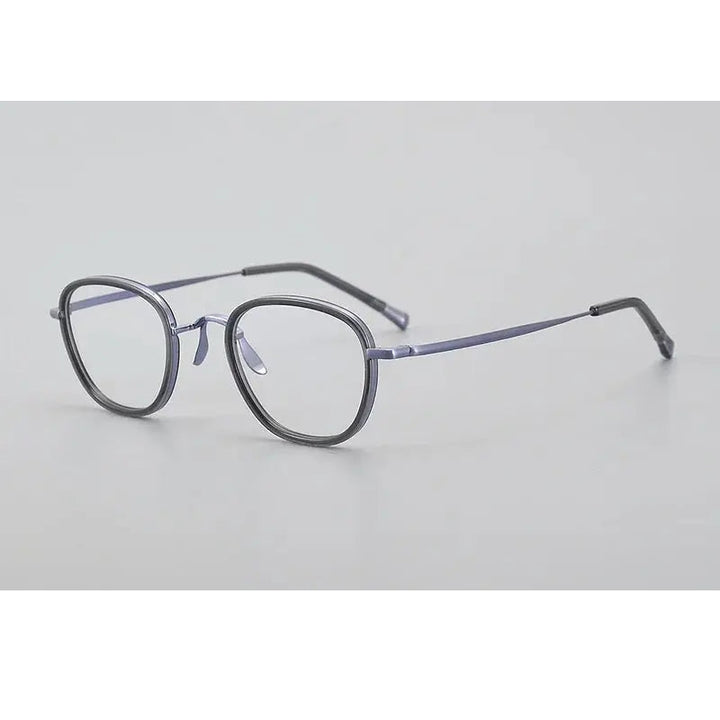 Chashma Unisex Full Rim Polygon Titanium Acetate Eyeglasses 881750