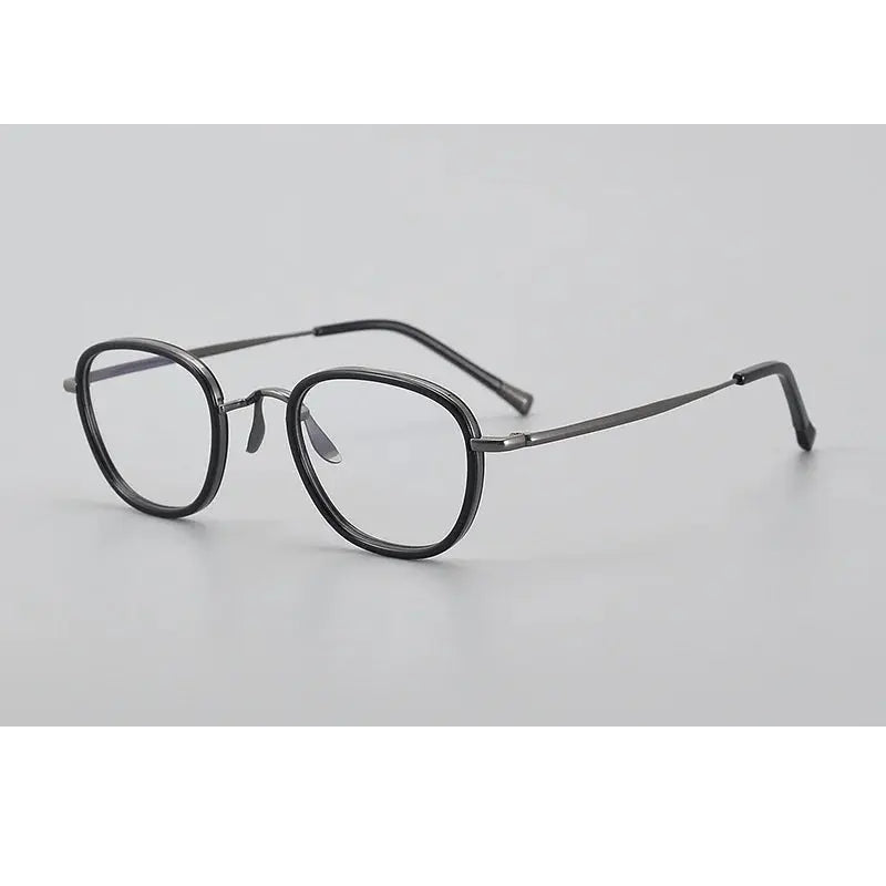 Chashma Unisex Full Rim Polygon Titanium Acetate Eyeglasses 881750