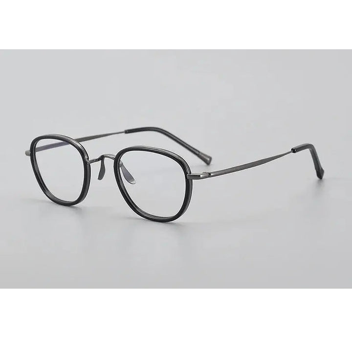 Chashma Unisex Full Rim Polygon Titanium Acetate Eyeglasses 881750