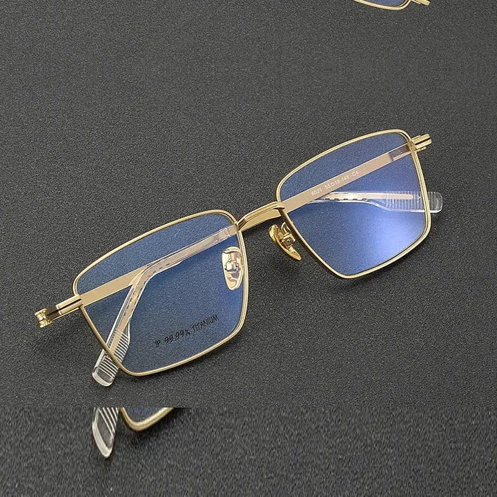 Chashma Unisex Full Rim Polygon Square Titanium Eyeglasses 886021