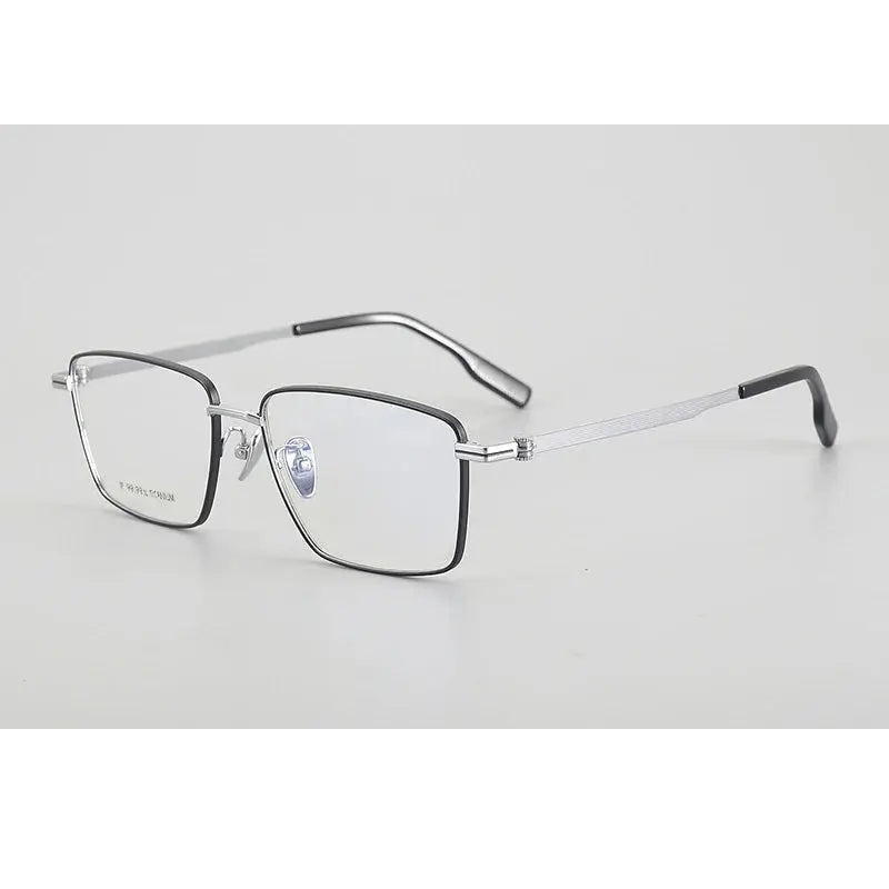 Chashma Unisex Full Rim Polygon Square Titanium Eyeglasses 886021