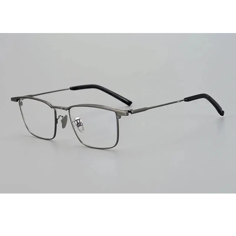Chashma Unisex Full Rim Big Square Brow Line Titanium Eyeglasses 881156