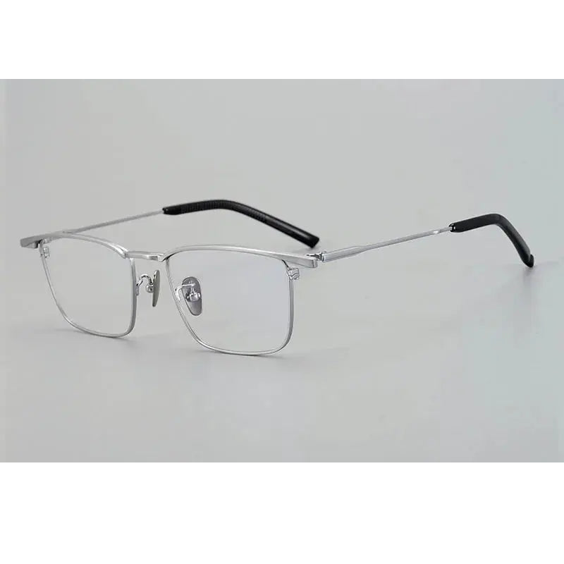Chashma Unisex Full Rim Big Square Brow Line Titanium Eyeglasses 881156