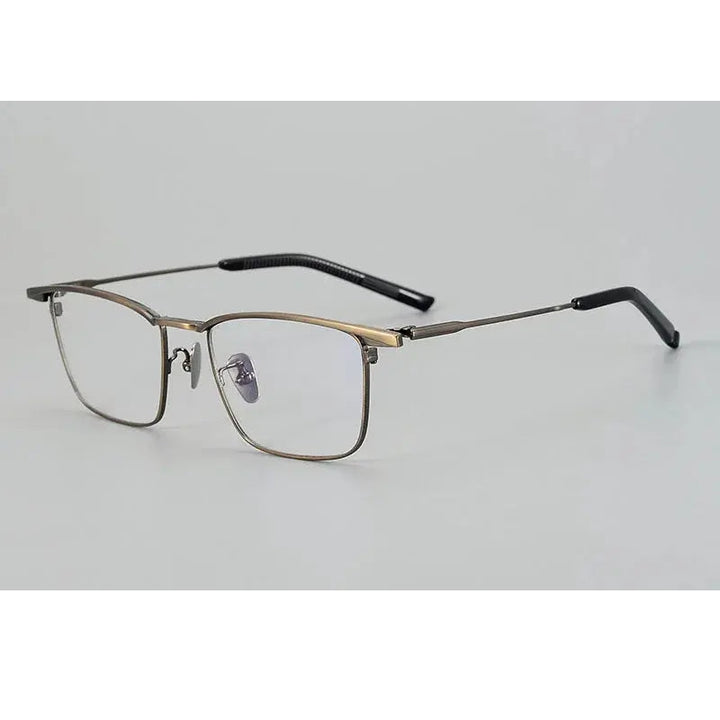 Chashma Unisex Full Rim Big Square Brow Line Titanium Eyeglasses 881156