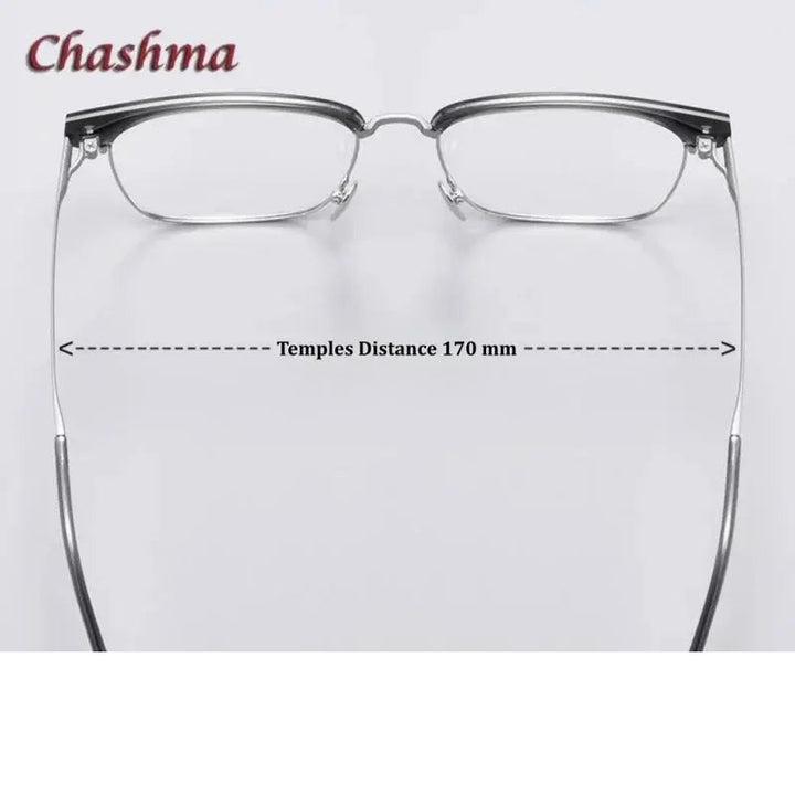 Chashma Ochki Unisex Full Rim Big Square Titanium Tr 90 Eyeglasses 881036