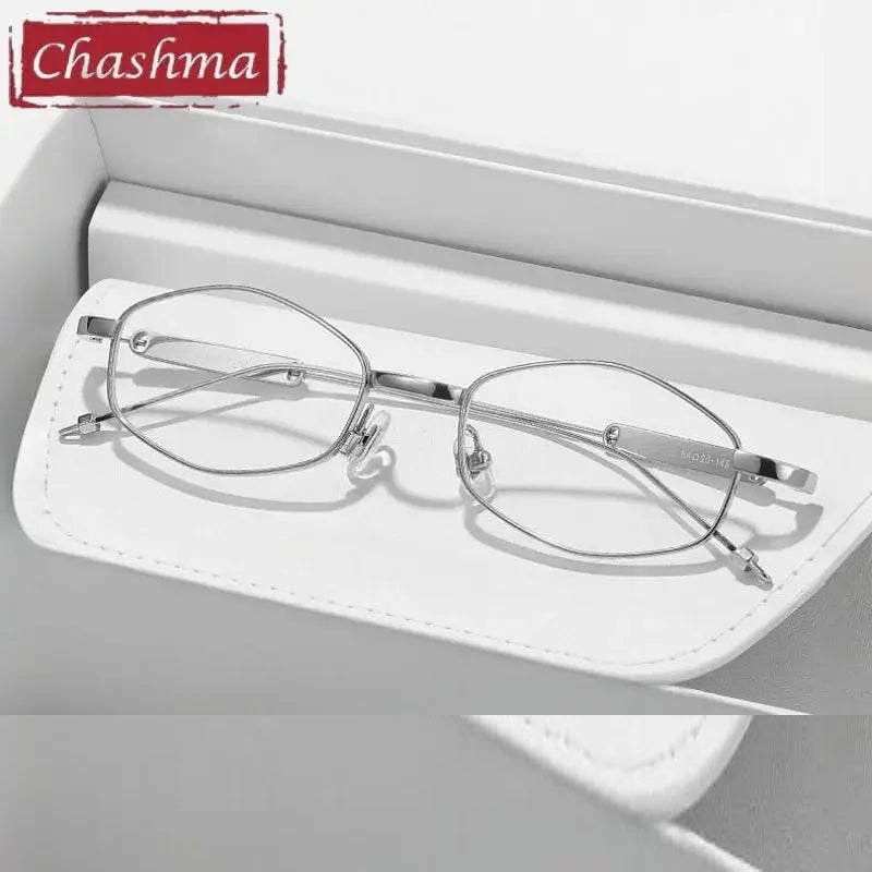 Chashma Ochki Unisex Full Rim Oval Titanium Eyeglasses 881218