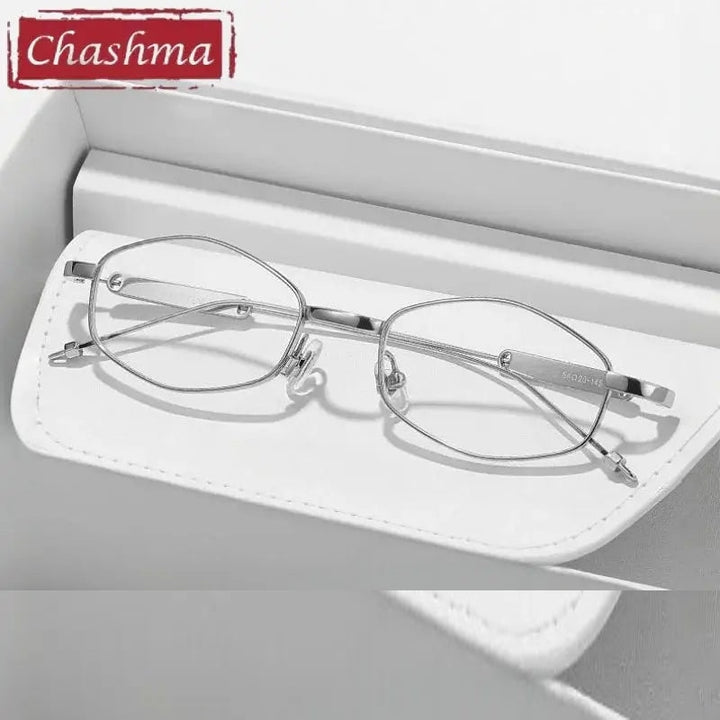 Chashma Ochki Unisex Full Rim Oval Titanium Eyeglasses 881218