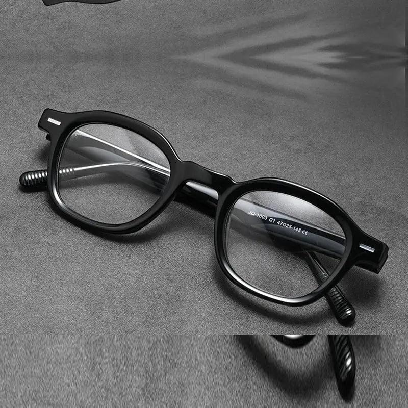 Chashma Ochki Unisex Full Rim Polygon Oval Acetate Eyeglasses 881003