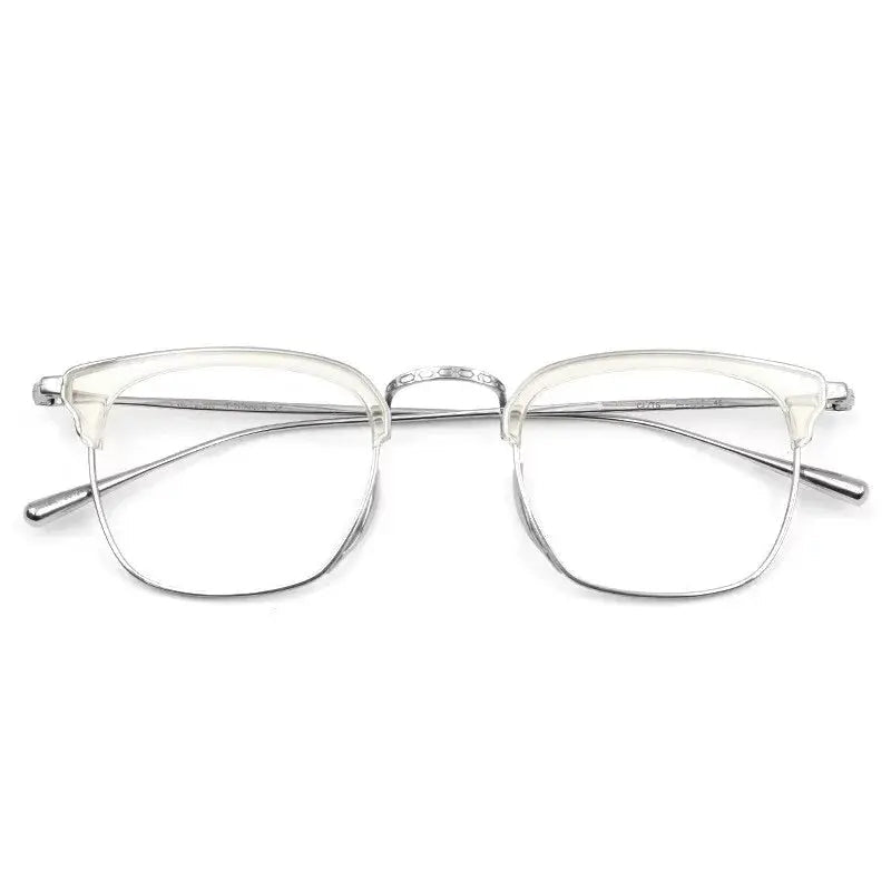 Aimee Unisex Full Rim Square Titanium Acetate Eyeglasses 481112