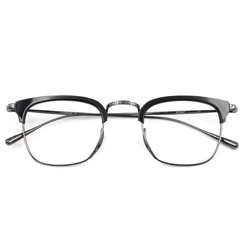 Aimee Unisex Full Rim Square Titanium Acetate Eyeglasses 481112