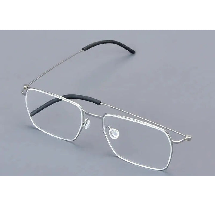 Bobbie 550900 Unisex Square Full Rim Screwless Titanium Frames