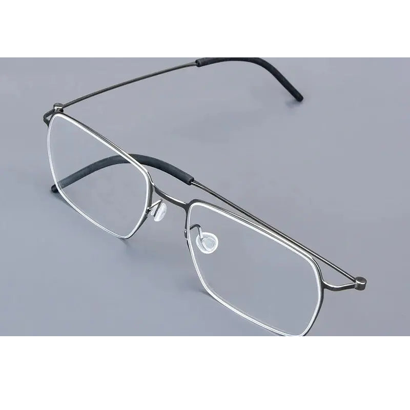 Bobbie 550900 Unisex Square Full Rim Screwless Titanium Frames