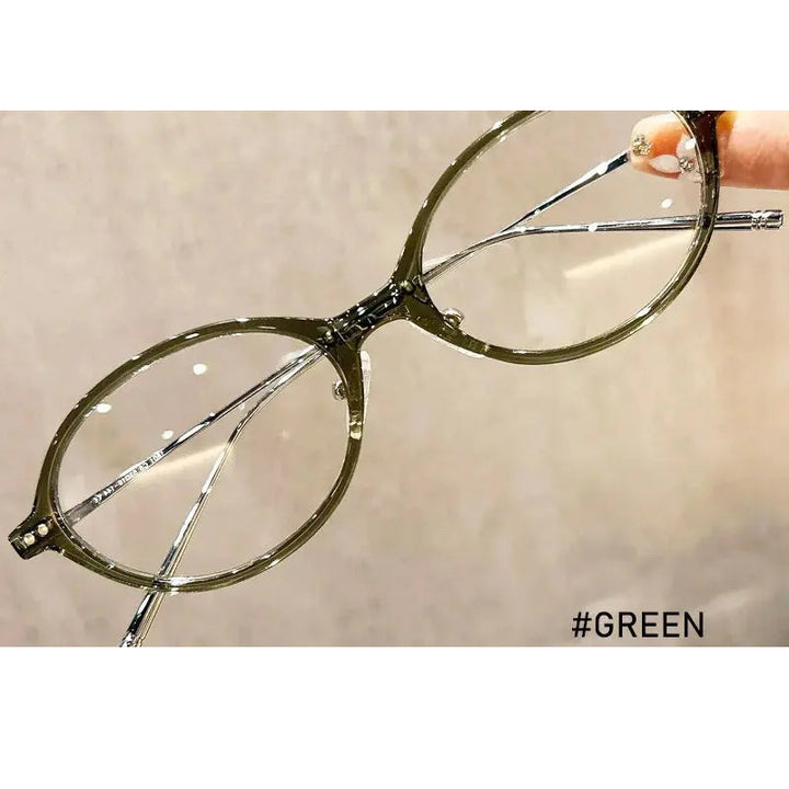 Kansept Unisex Full Rim Oval Tr 90 Metal Frames 180100