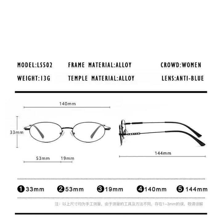 Kansept Unisex Rimless Oval Alloy Frames 502000