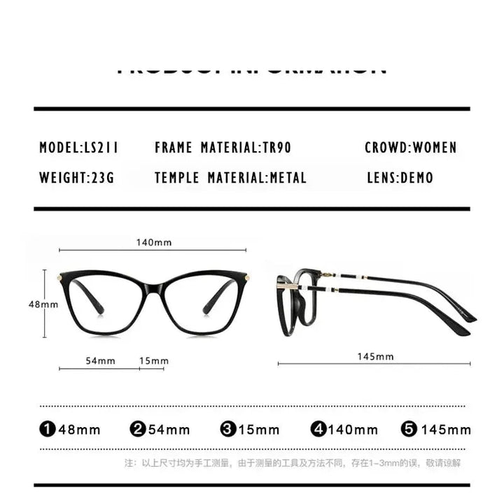 Kansept Unisex Full Rim Butterfly Tr 90 Metal Frames 152110