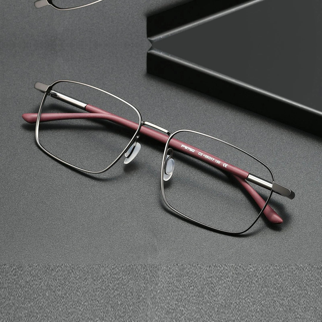 Bclear Men Full Rim Square Titanium Eyeglasses BSF-P8750JS