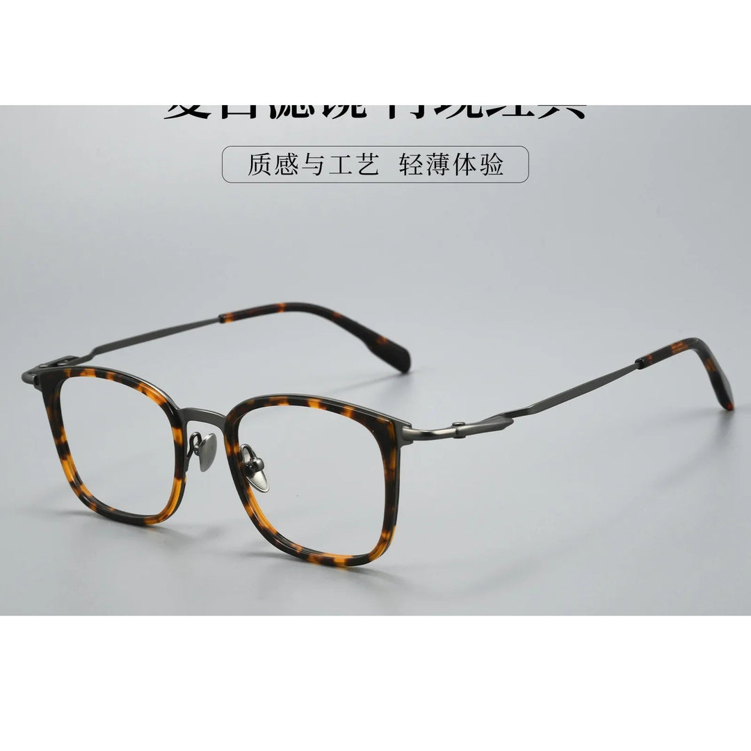 Bclear Unisex Full Rim Square Titanium Eyeglasses BSF-M80911S