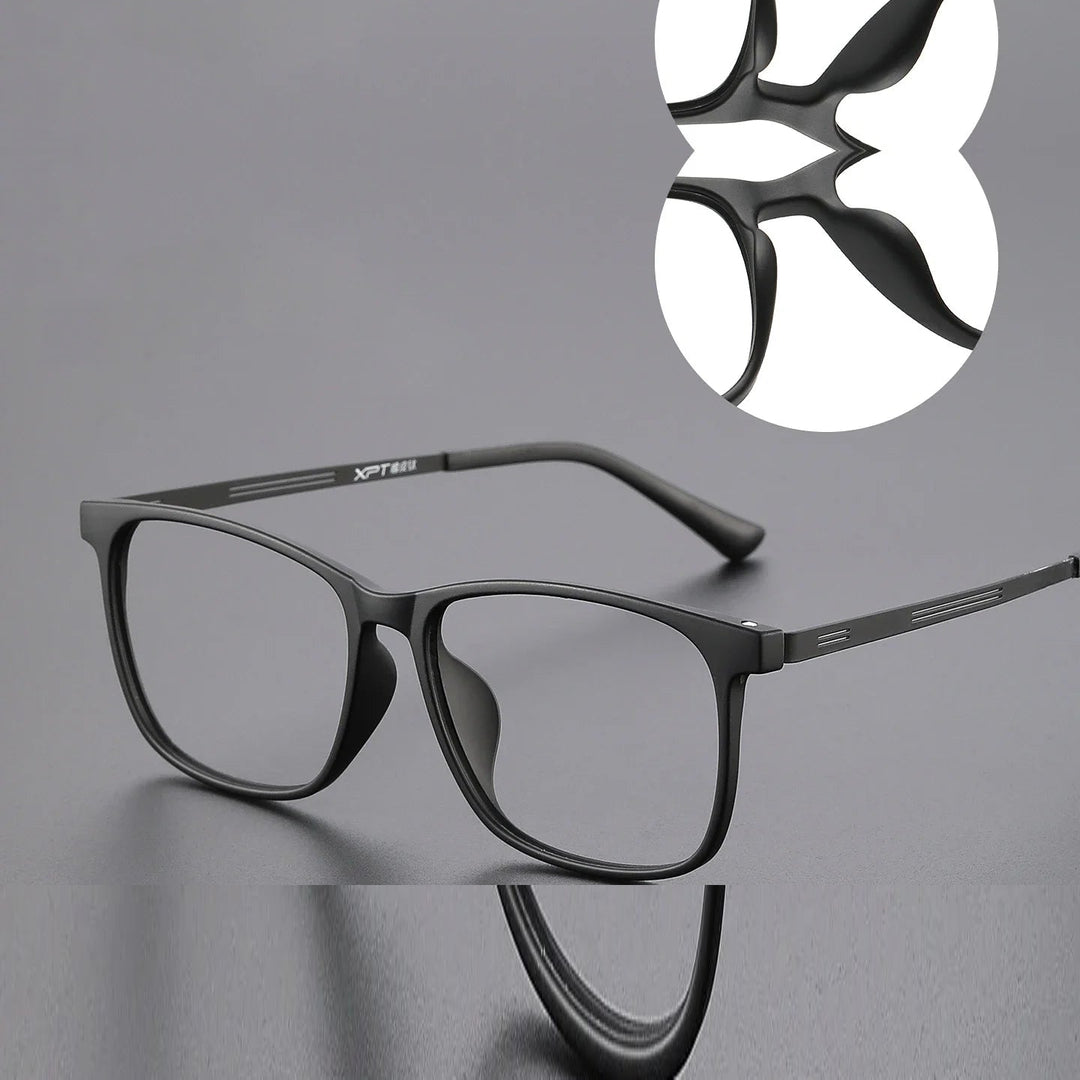 Bclear Unisex Full Rim Square TR90 Eyeglasses SM-9825
