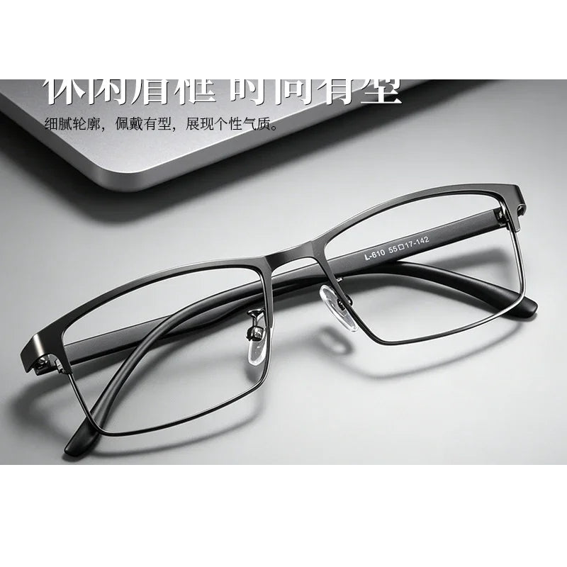 Bclear Unisex Full Rim Square Alloy Eyeglasses MY-L610