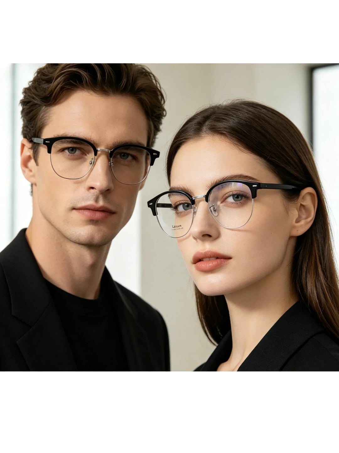 Bclear Unisex Semi Rim Browline TR90 Eyeglasses BSF-R6061ZF