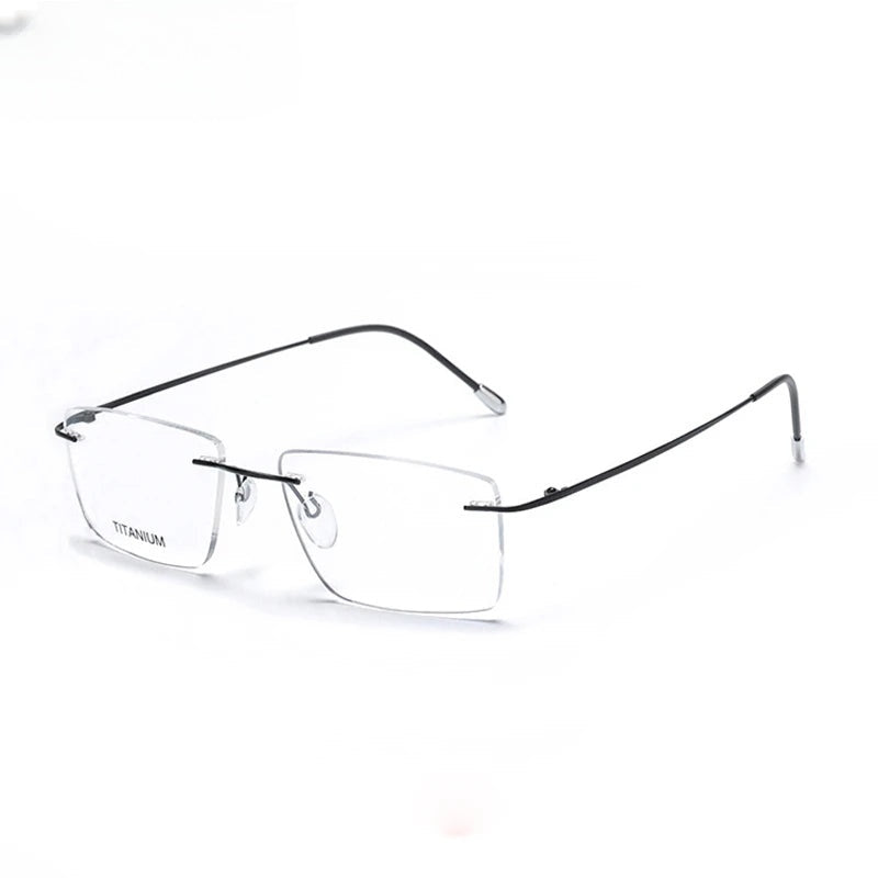 Chashma Ottica Unisex Rimless Titanium Prescription Eyeglasses 16011