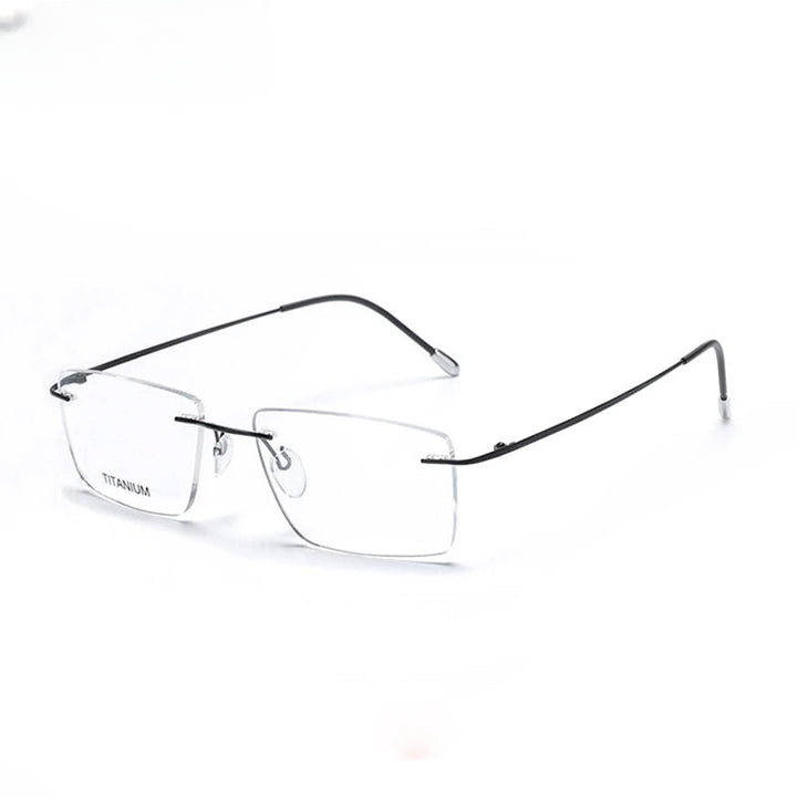 Chashma Ottica Unisex Rimless Titanium Prescription Eyeglasses 16011