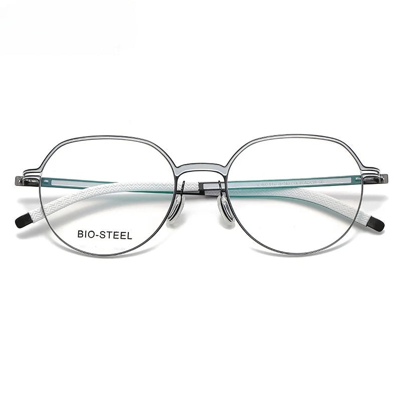 Chashma Ottica Unisex Full Rim Titanium Prescription Eyeglasses 460