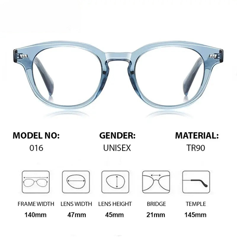 Chashma Ottica Unisex Full Rim Round Tr 90 Alloy Eyeglasses 774106