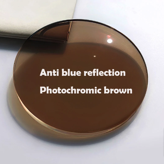 Cubojue Single Vision Myopic Photochromic Brown Anti Blue Lenses Lenses Cubojue Lenses 1.56 -0.25 to -5.00  