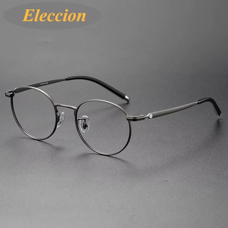 Eleccion Women's Full Rim Oval Titanium Eyeglasses 840172