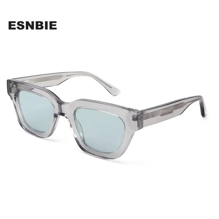 Esnbie Unisex Full Rim Square Brow Line Thick Acetate Sunglasses 23029