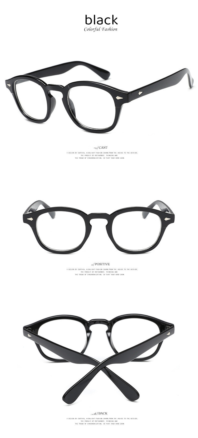 Kocolior Unisex Full Rim Oval Acetate Hyperopic Reading Glasses 3019.