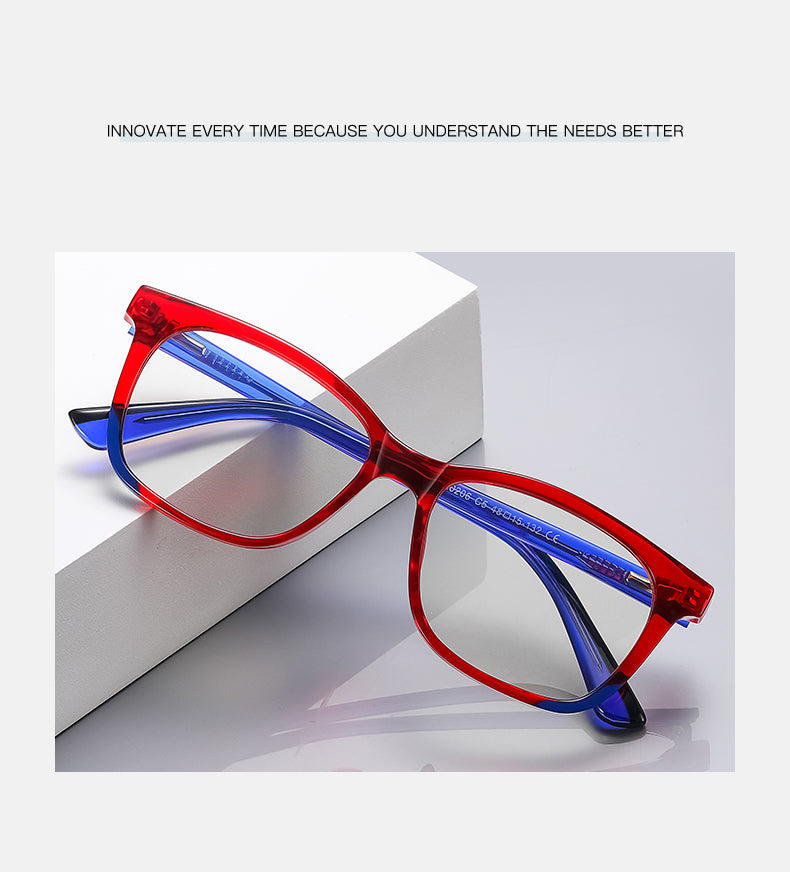 Oveliness Youth Unisex Full Rim Square Tr 90 Titanium Eyeglasses 20206 — view 2 | Oveliness at FuzWeb