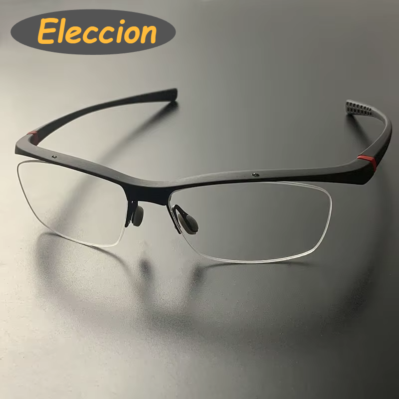 Eleccion Unisex Semi Rim Square Tr 90 Titanium Sport Eyeglasses 17027 Semi Rim Eleccion