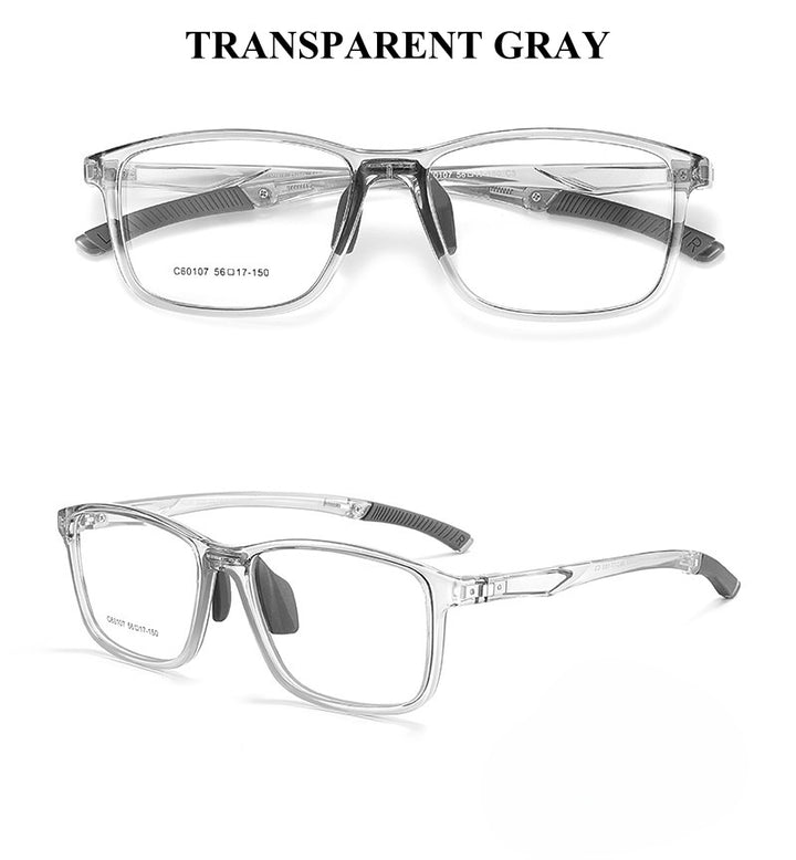 Chashma Ochki Unisex Full Rim Square Tr 90 Titanium Eyeglasses 960107.