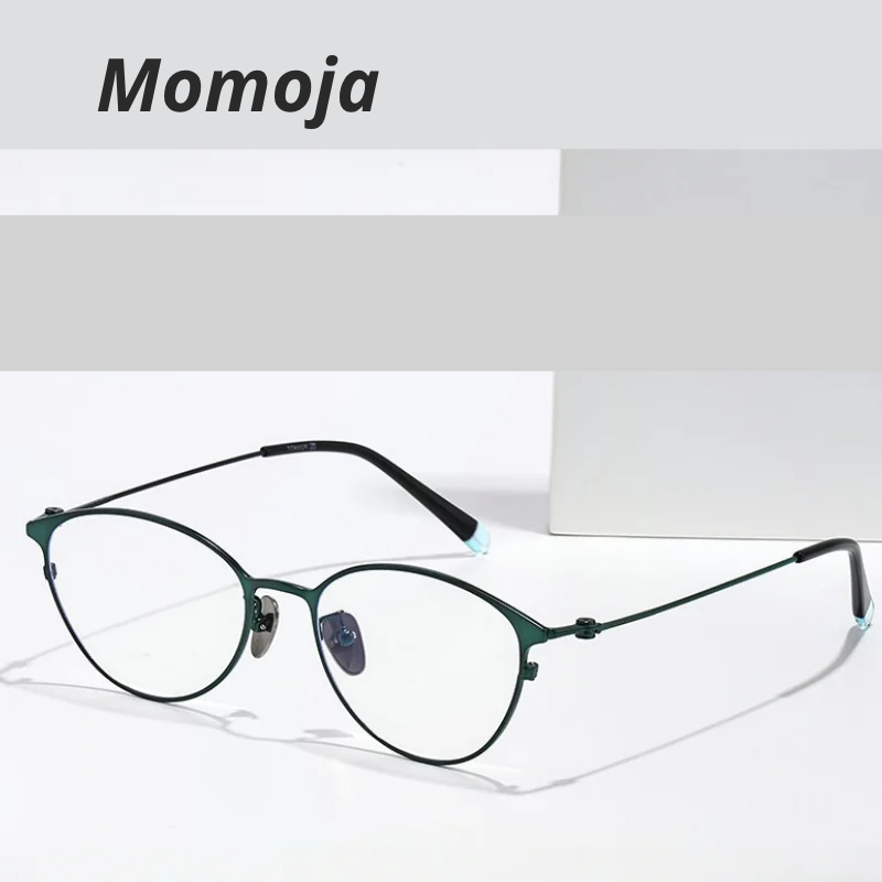 Momoja Women's Full Rim Oval Cat Eye Titanium Eyeglasses 720160