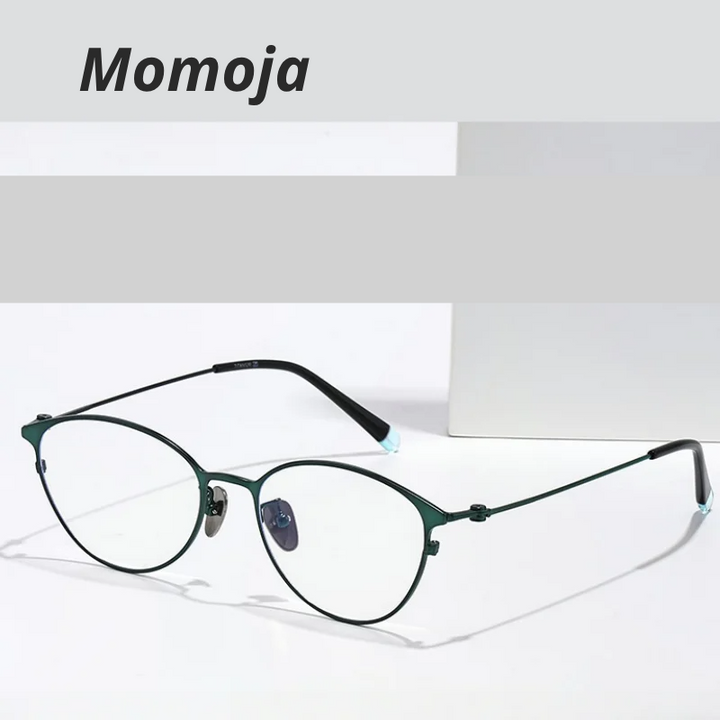 Momoja Women's Full Rim Oval Cat Eye Titanium Eyeglasses 720160