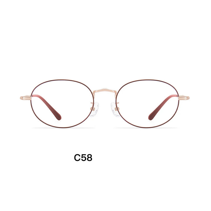 Gmei Optical 58301 unisex oval alloy prescription eyeglasses — view 3