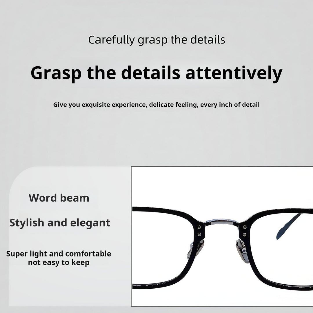 Momoja Womens Full Rim Polygon Acetate Titanium Eyeglasses 72360 — view 2 | Momoja at FuzWeb