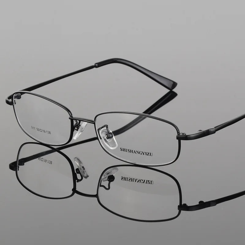 Unisex Full Rim Rectangle Alloy Eyeglasses 917 — view 3 | Bclear at FuzWeb