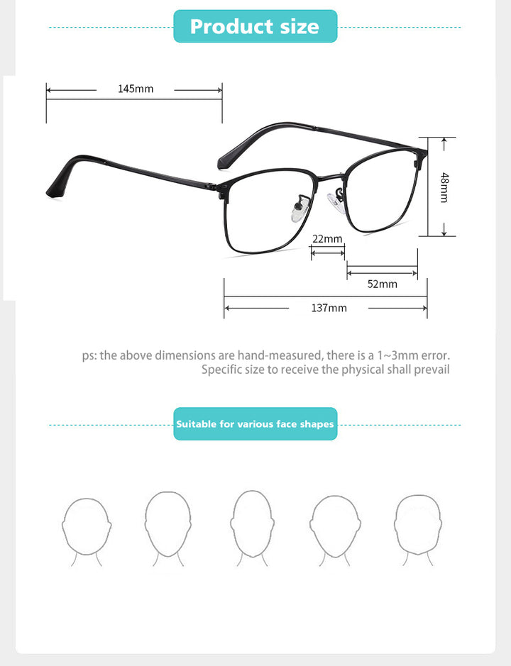 Vicky Womens Full Rim Square Stainless Steel Reading Glasses 633617 — view 1 | Vicky at FuzWeb
