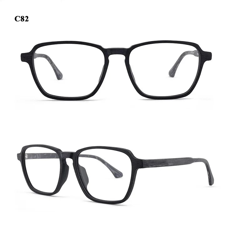 Hdcrafter Mens Full Rim Oversized Polygonal Square Wood Frame Eyeglasses 1694 — view 22 | Hdcrafter Eyeglasses at FuzWeb