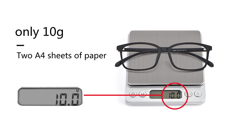 Kocolior Unisex Full Rim Square Tr 90 Hyperopic Reading Glasses 98007.