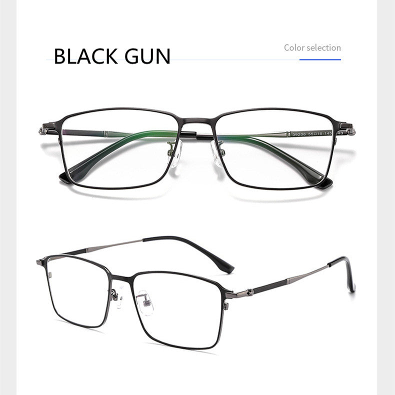 Kocolior Unisex Full Rim Square Titanium Alloy Hyperopic Reading Glasses 39206 — view 8 | Kocolior at FuzWeb