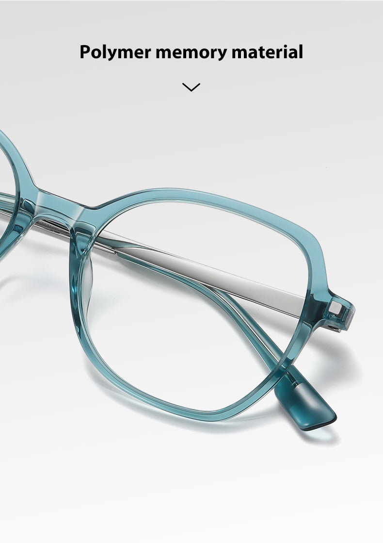 Gmei Womens Full Rim Square Acetate Alloy Eyeglasses 9225 — view 3 | Gmei Optical at FuzWeb