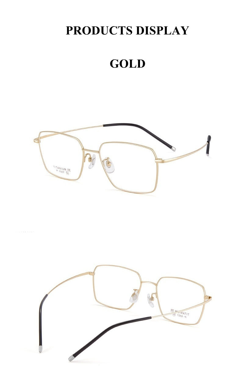 Chashma Ottica Unisex Full Rim Polygon Titanium Eyeglasses 406307 — view 2 | Chashma Ottica at FuzWeb