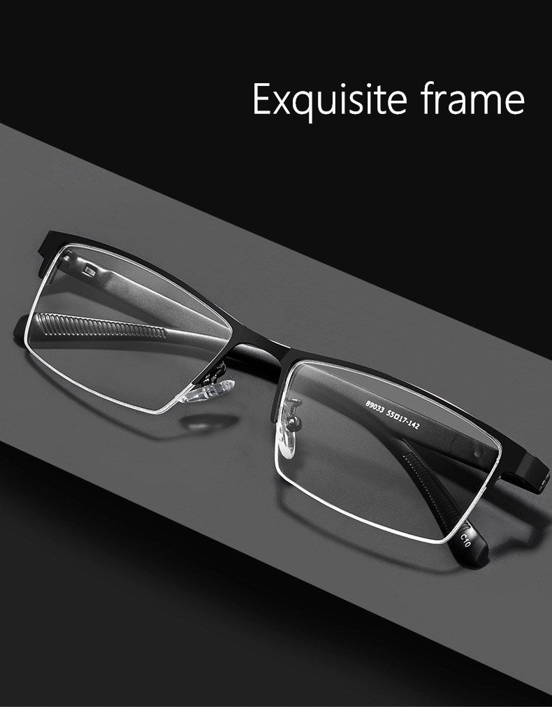 Yimaruili Mens Semi Rim Alloy Frame Eyeglasses 89033 — view 1 | Yimaruili Eyeglasses at FuzWeb